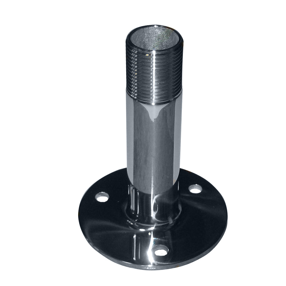 Shakespeare 4365 Straight Mount antenna mount for marine or RV applications, black metal construction with mounting hardware.