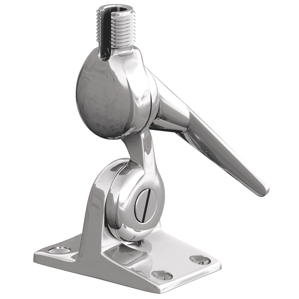Shakespeare 5187 stainless steel ratchet antenna mount for secure boat or vehicle antenna installation.