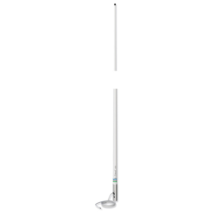 Shakespeare 5120 8-foot AM/FM antenna mounted outdoors, designed for radio signal reception.