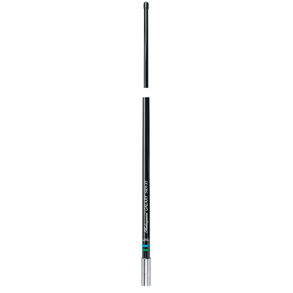 Shakespeare Galaxy 4' Antenna with 3dB gain, designed for improved signal reception, shown in a close-up image.