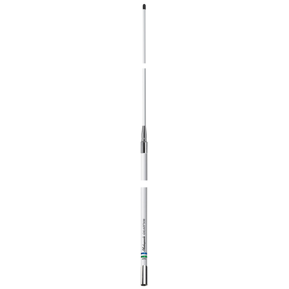 Shakespeare Galaxy 5018 15' 2 VHF antenna with 9dB gain, black antenna for marine or communication use.