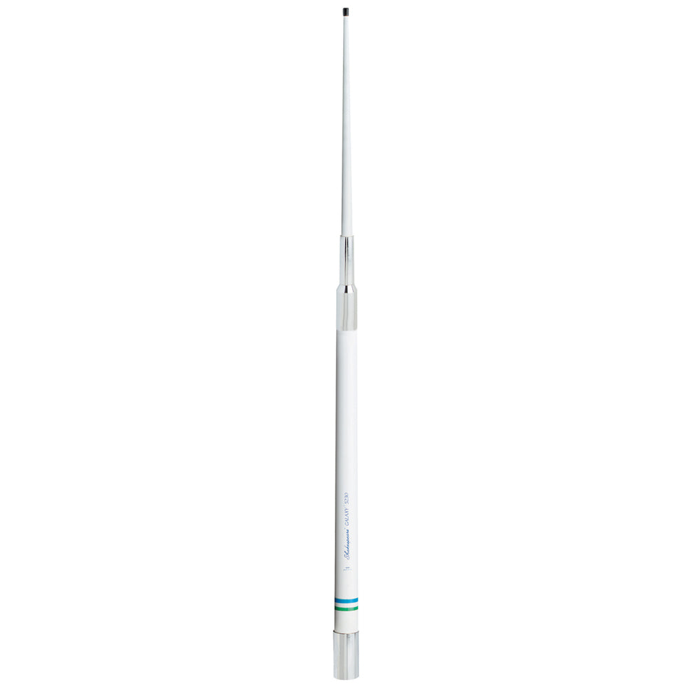 Shakespeare Galaxy 5230 14-foot VHF antenna with 8dB gain, designed for marine communication and radio reception.