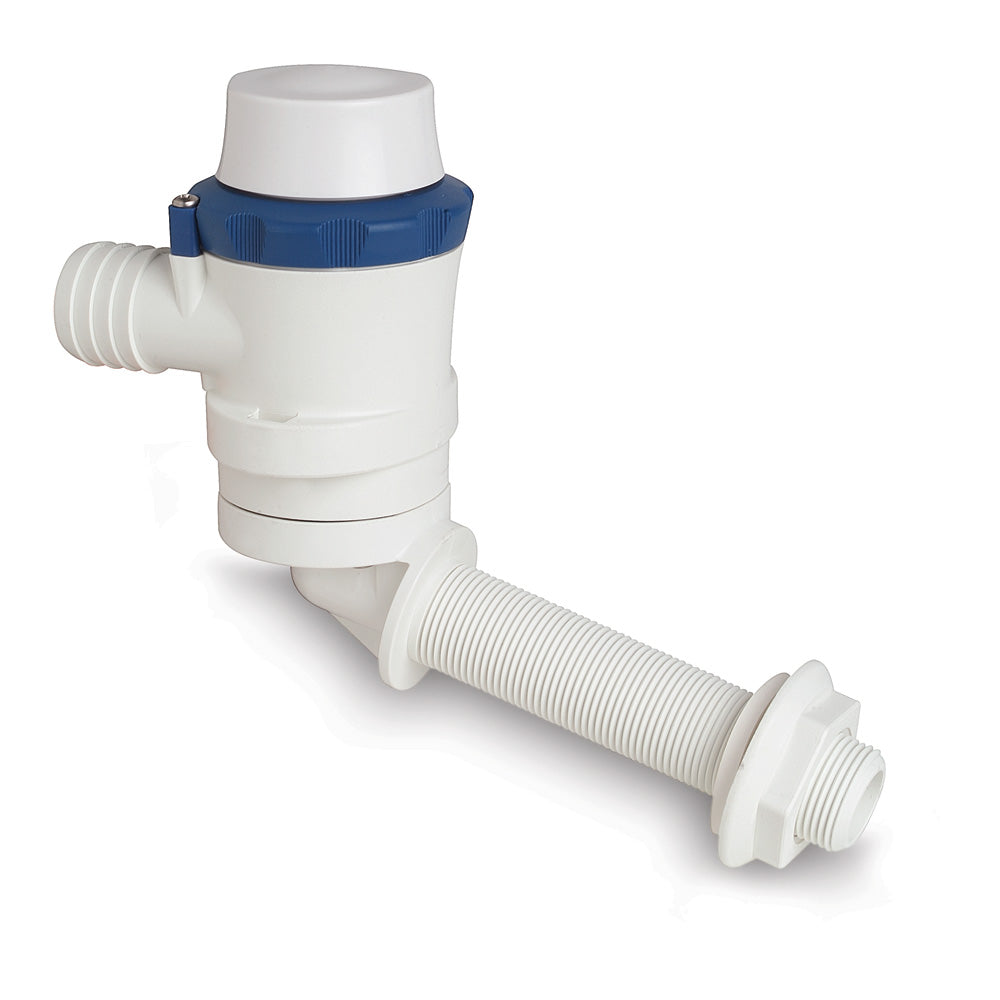 Shurflo by Pentair Piranha angled port livewell pump 800 GPH 12 VDC for freshwater fishing boats.