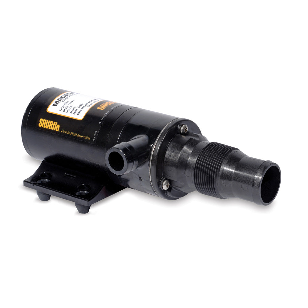 Shurflo by Pentair Marine Sanitation MACERATOR Pump, 12 VDC, 13 GPM, compact marine wastewater pump with durable construction