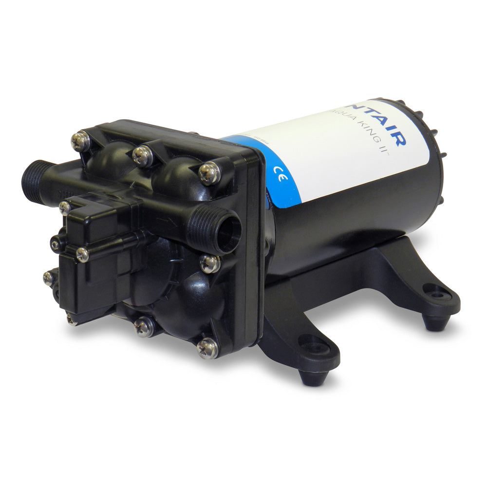 Shurflo by Pentair AQUA KING II Supreme 12 VDC freshwater washdown pump with 5.0 GPM flow rate, compact and durable design.