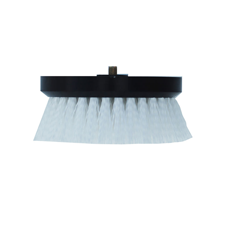 Shurhold 6-1/2-inch stiff cleaning brush designed for dual action polishers, ideal for detailed cleaning and surface prep.