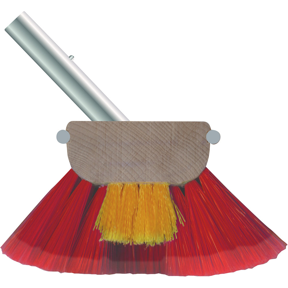 Shurhold 6-inch Combo Deck Brush with soft and medium cleaning bristles, ideal for boat and deck cleaning tasks.
