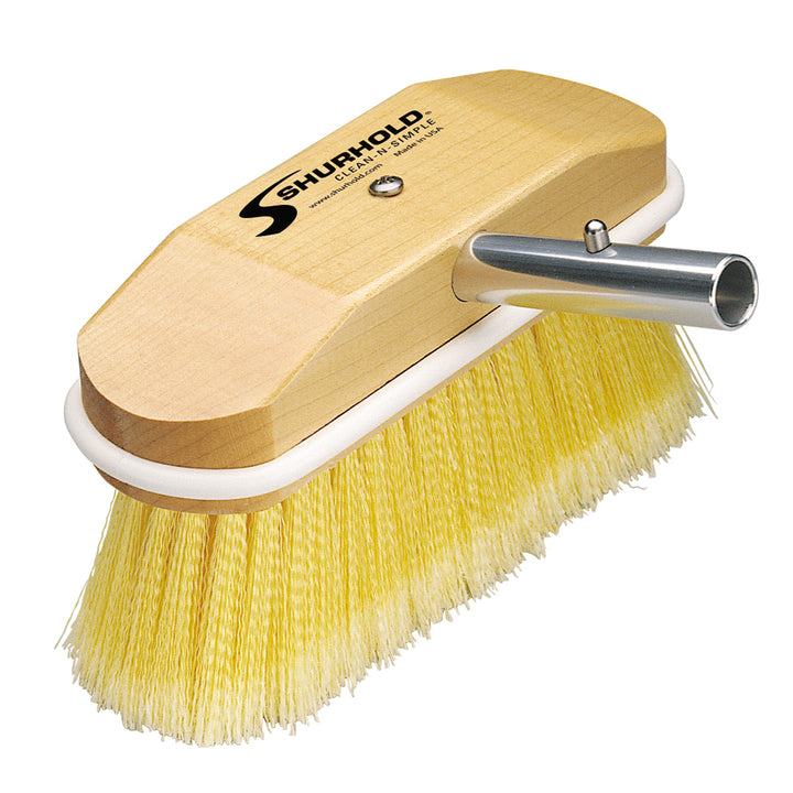 Shurhold 8-inch soft cleaning brush for Windows, hulls, and wheels, ideal for gentle, effective cleaning of boat surfaces.