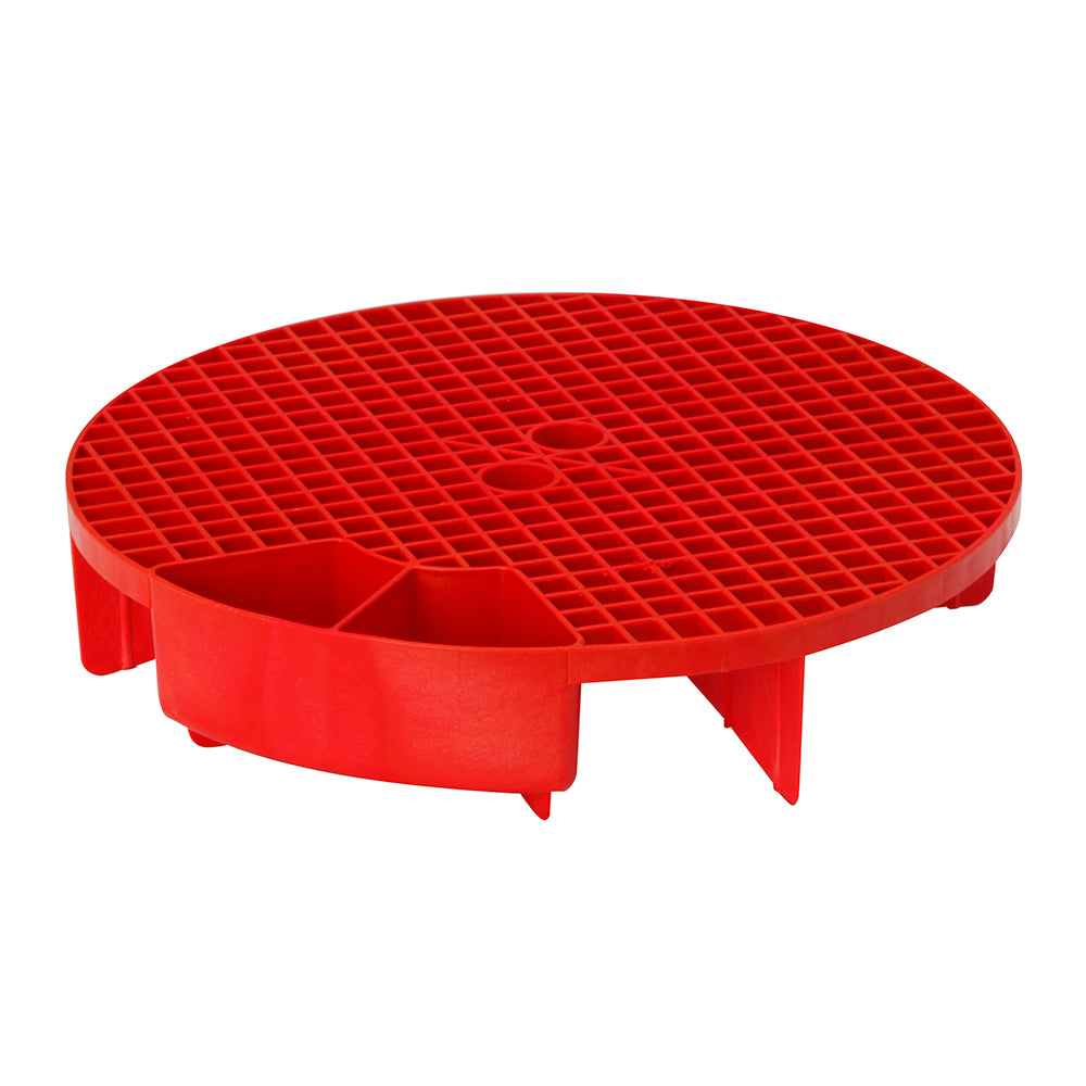 Shurhold Bucket Grate for cleaning, made of durable plastic, fits securely in a cleaning bucket, with a grid design for easy debris removal.