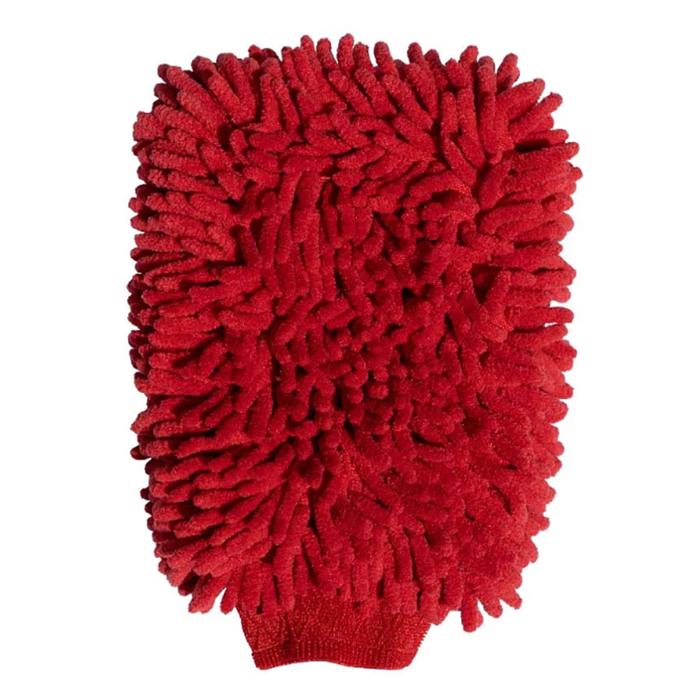 Shurhold Chenille microfiber premium wash mitt for cleaning, showing soft, scratch-free surface ideal for vehicle washing.