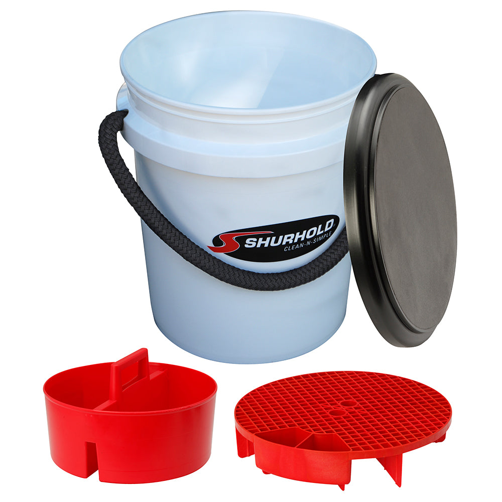 Kit de seau Shurhold - 5 gallons - Blanc