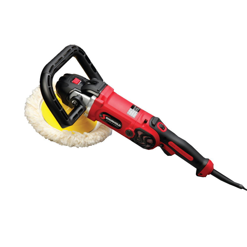 Shurhold Pro Rotary Polisher for cleaning, featuring a sleek handle and adjustable controls, ideal for vehicle detailing.