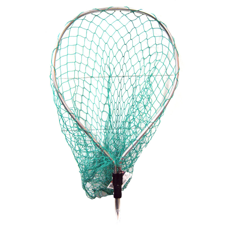 Shurhold Shur-LOK Landing Net, 17" x 20" x 30", fishing net with black handle and mesh for catching fish.