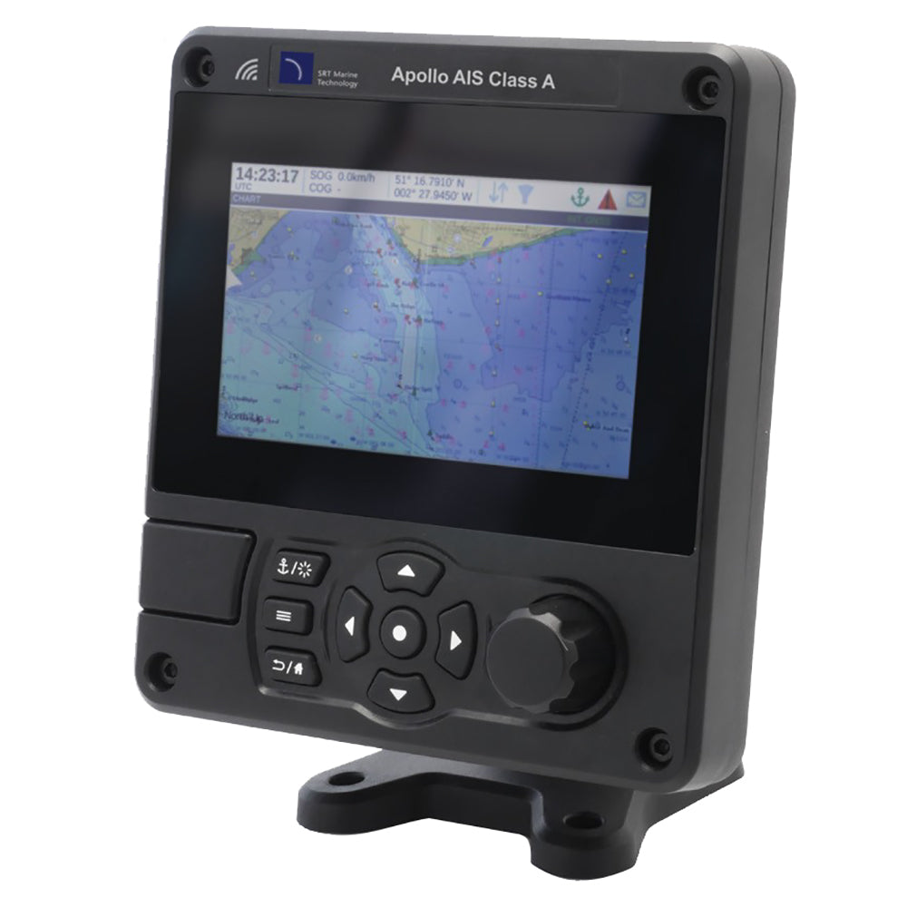 SI-TEX SAS-900 6-inch Color Class A AIS Transceiver for marine navigation and vessel tracking, displays colorful AIS data.