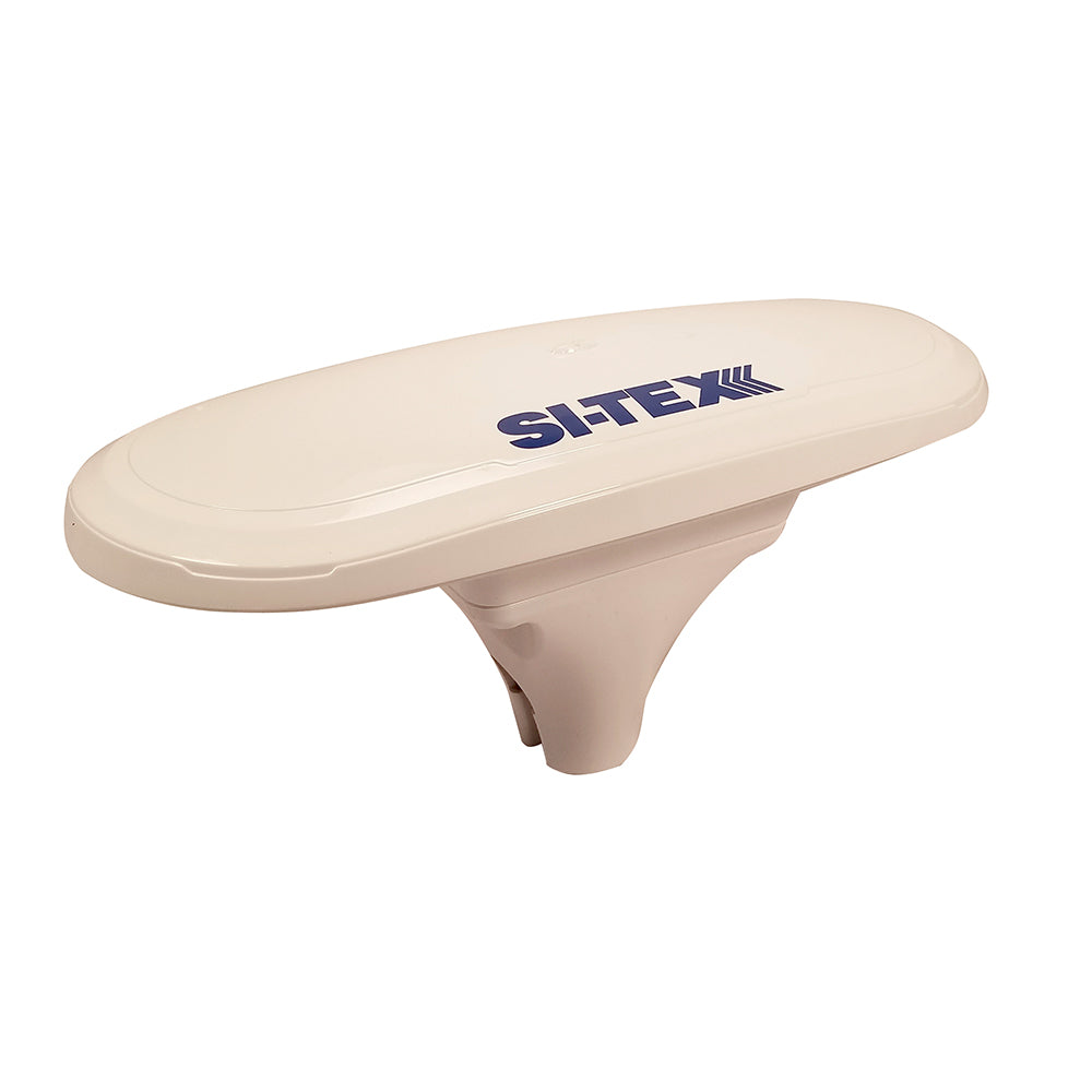 SI-TEX NMEA2000 GNSS SAT compass with pole mount, showing the compass device without cable, designed for marine navigation.