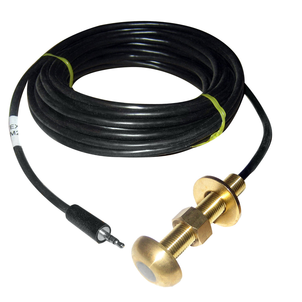 SI-TEX SST-110 bronze thru-hull temperature probe for marine transducers, showcasing the durable bronze construction and connection point.