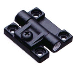 Southco adjustable torque position control hinge with metal construction and multiple pivot points for precise door or panel positioning.