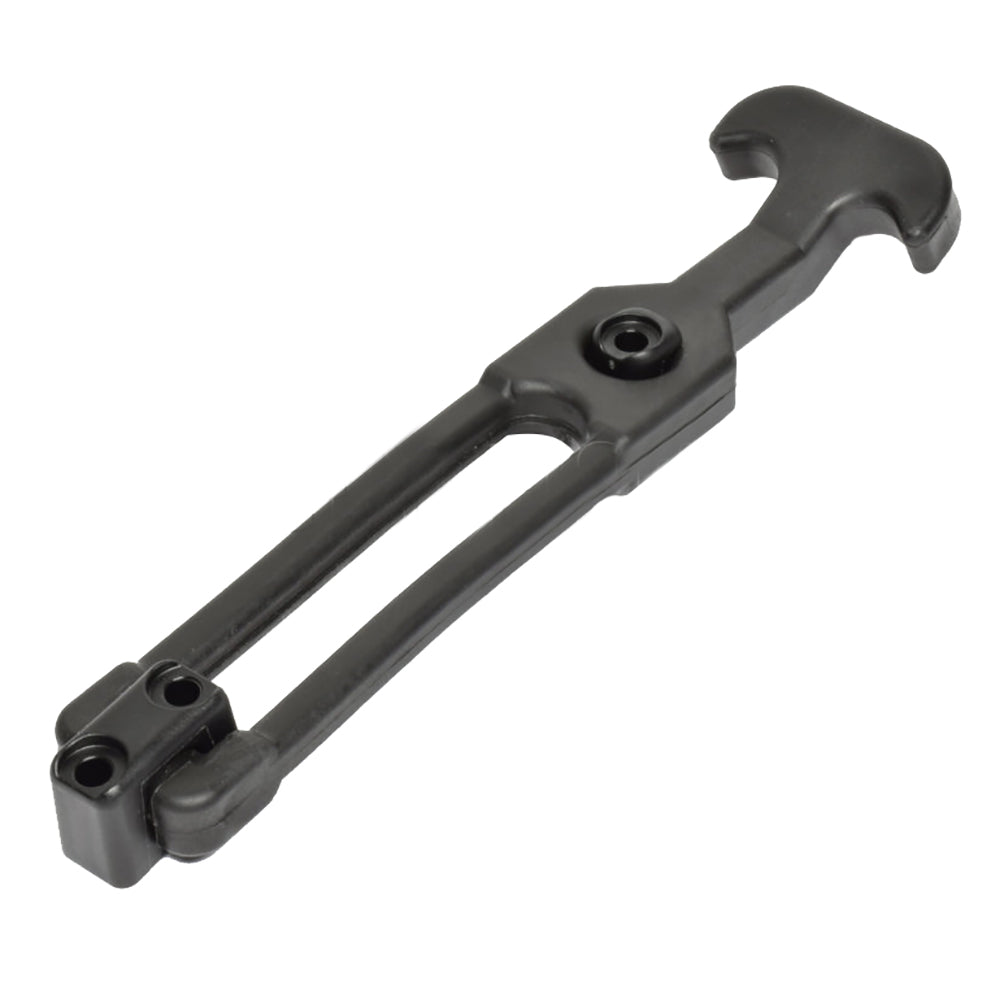 Southco T-Handle Latch with Keeper, pull draw front mount in black flexible rubber for secure closure and easy access.