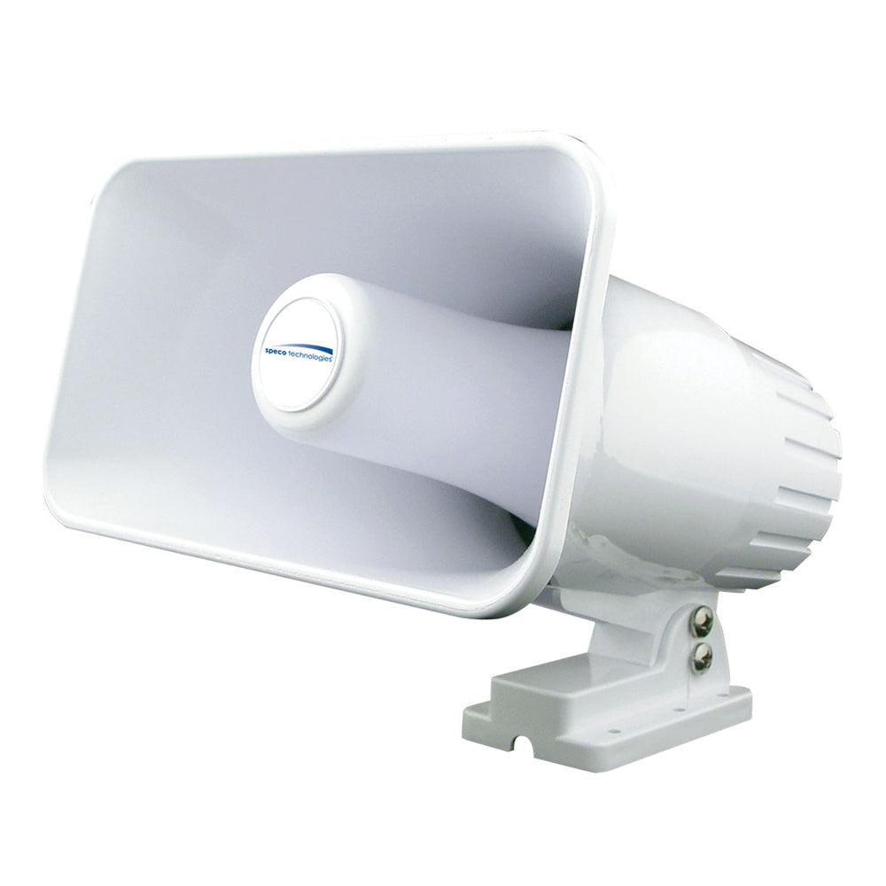 Speco 4" x 6" - Haut-parleur de sonorisation résistant aux intempéries - Blanc