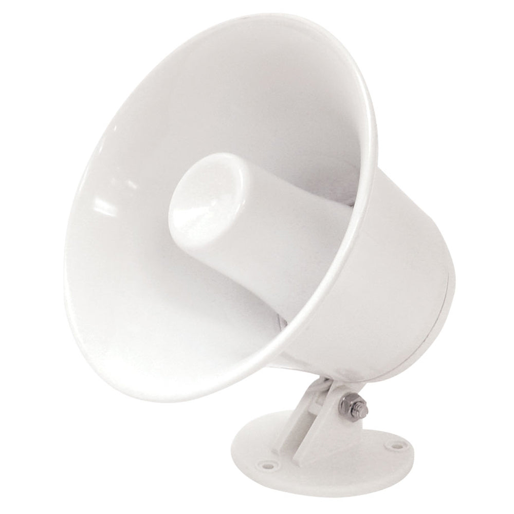 Speco Tech SPC-5P 5-inch weatherproof PA speaker with plastic base, 8 ohm hailer horn for outdoor sound amplification