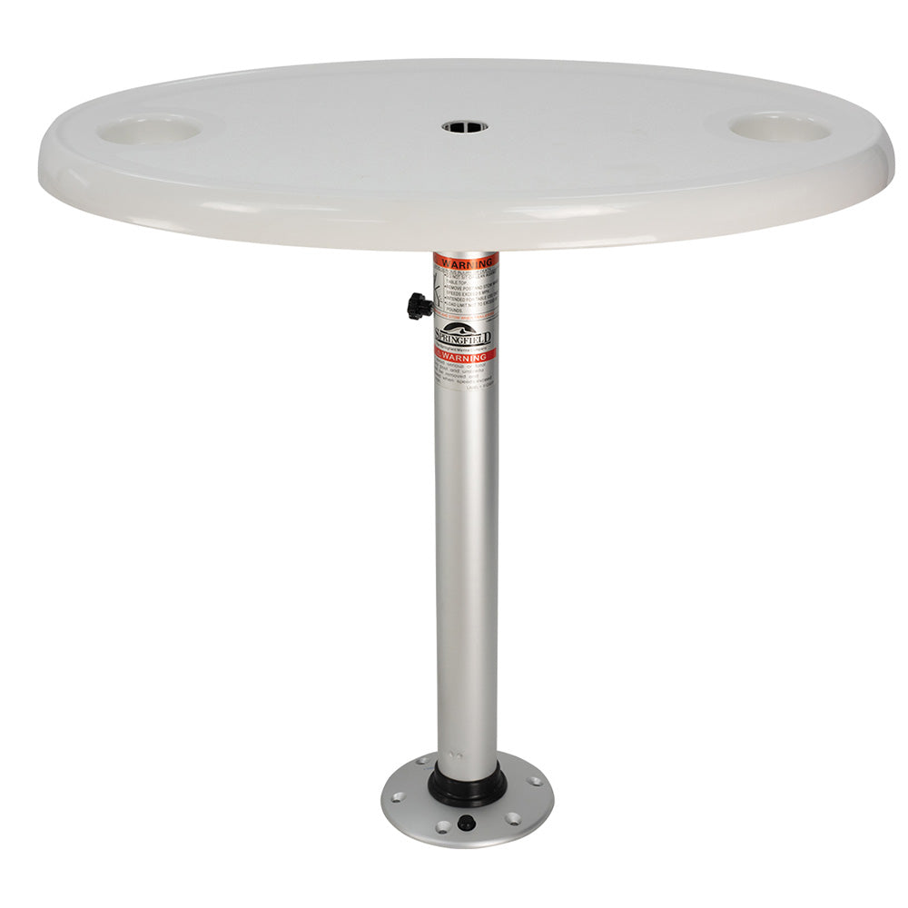 Ensemble de table ovale blanche Springfield - 18" x 30" Threadlock