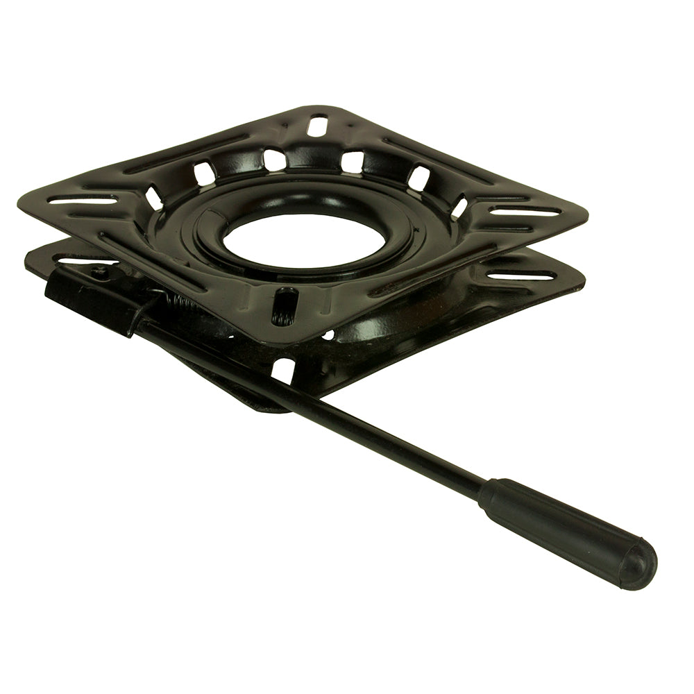 Springfield Marine 12-way locking swivel seat mount with E-coat finish, designed for boat seating and adjustable positioning.