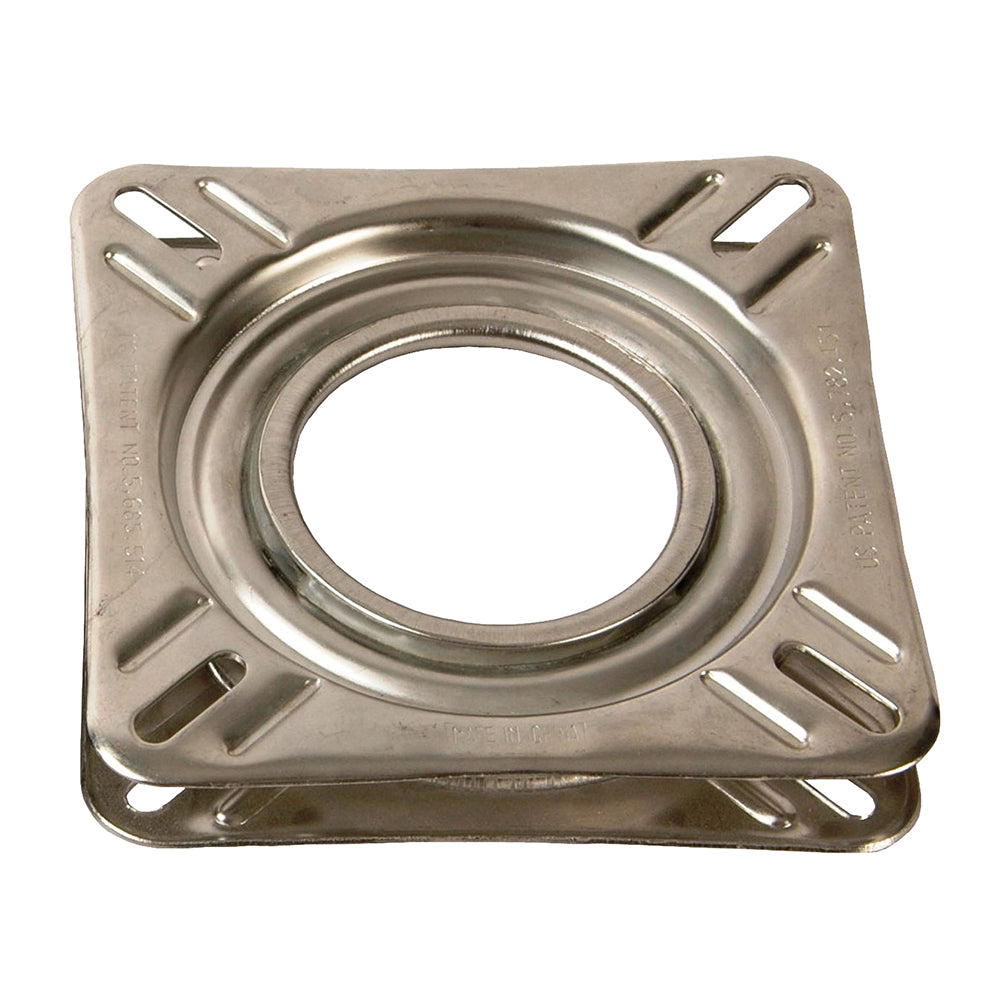 Springfield Marine 7-inch stainless steel non-locking swivel mount for seating, featuring durable mounting hardware.