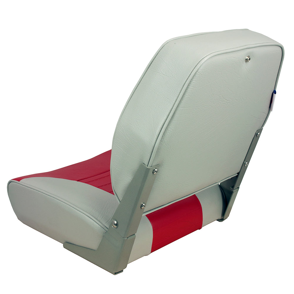 Siège pliant économique multicolore Springfield - Gris/Rouge
