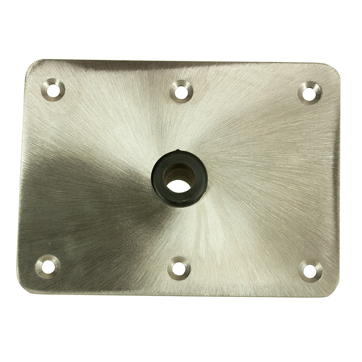 Springfield Marine KingPin 6x8 stainless steel rectangular base seating with standard design, suitable for marine use.