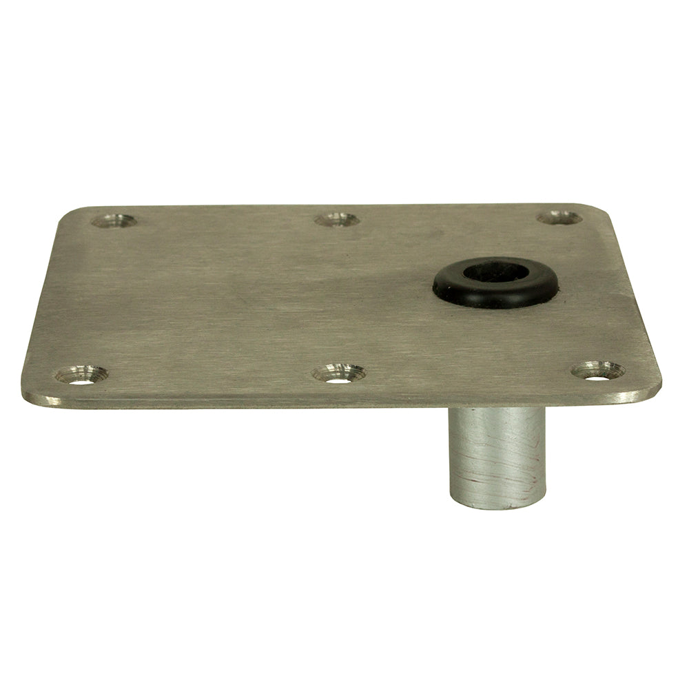 Springfield Marine KingPin 7x7 stainless steel offset seating with square base, designed for durable boat seating.