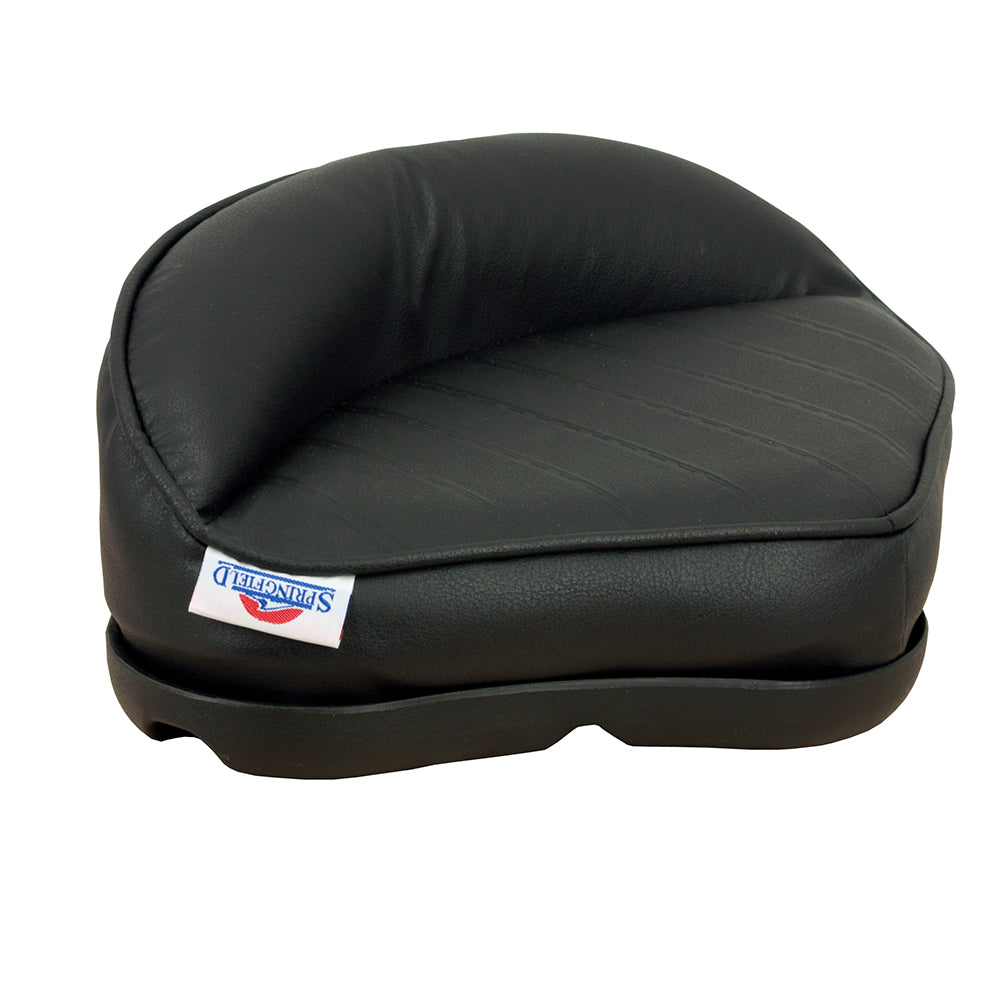 Springfield Marine black Pro Stand-Up Seat, a sturdy boat seating with a comfortable, adjustable design for marine use.