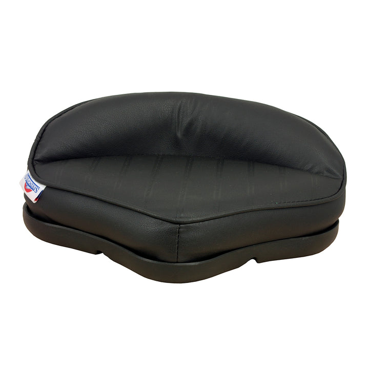 Springfield Marine black stand-up seat for boat, ergonomic seating with sturdy design, ideal for marine use.