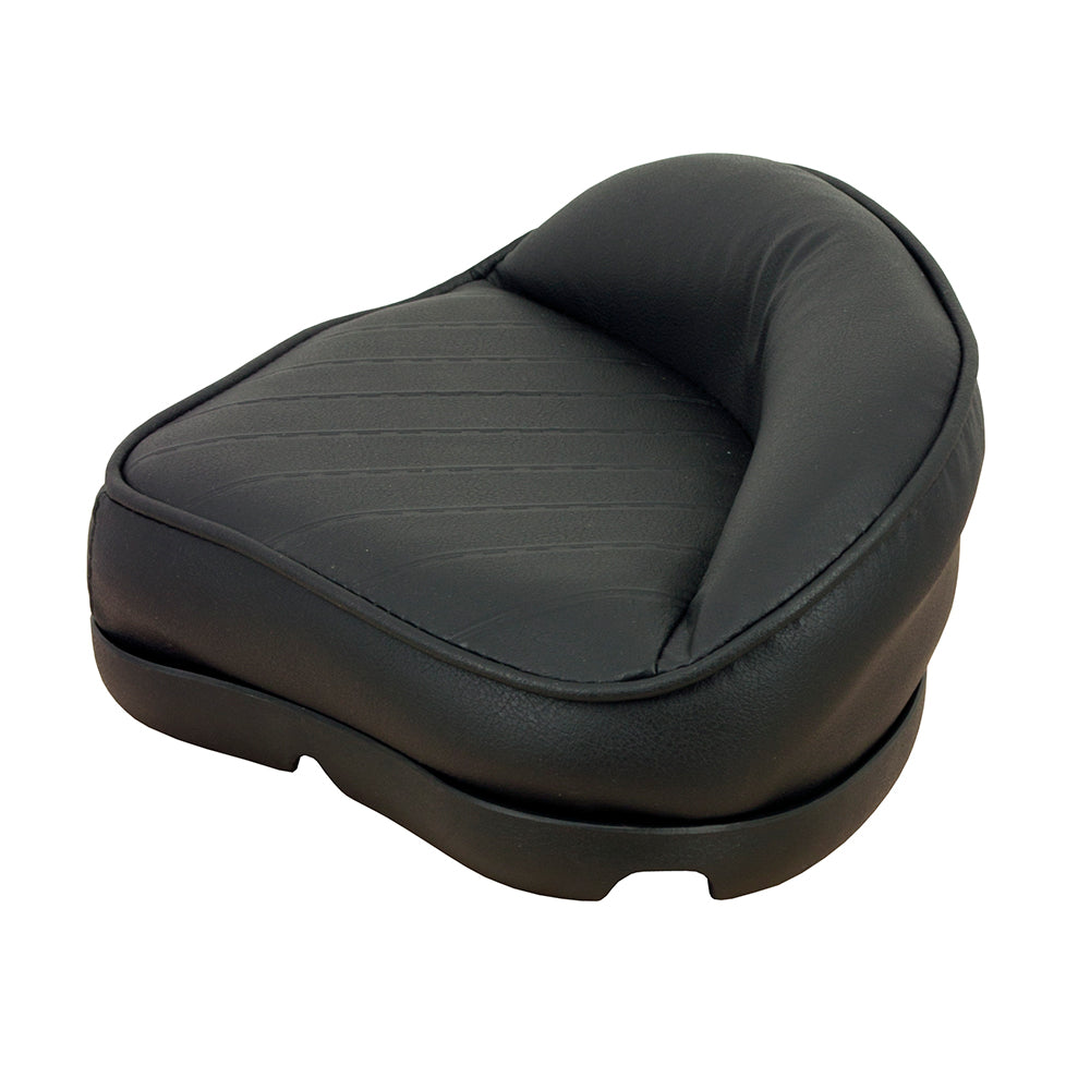 Springfield Marine black stand-up seat for boats, ergonomic seating with sturdy design and adjustable height.