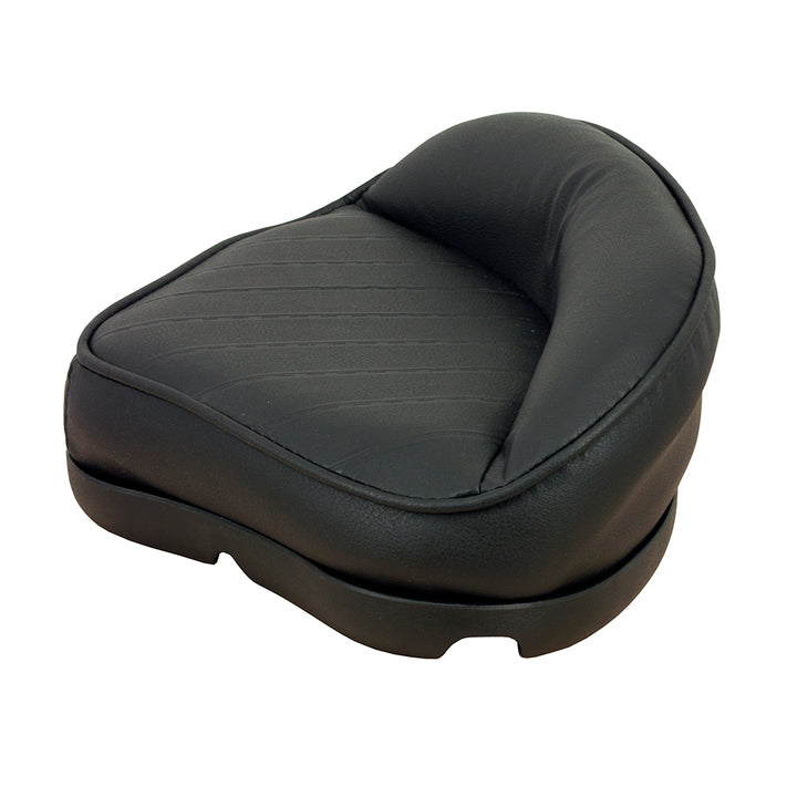 Springfield Marine black stand-up seat for boats, ergonomic seating with sturdy design and adjustable height.