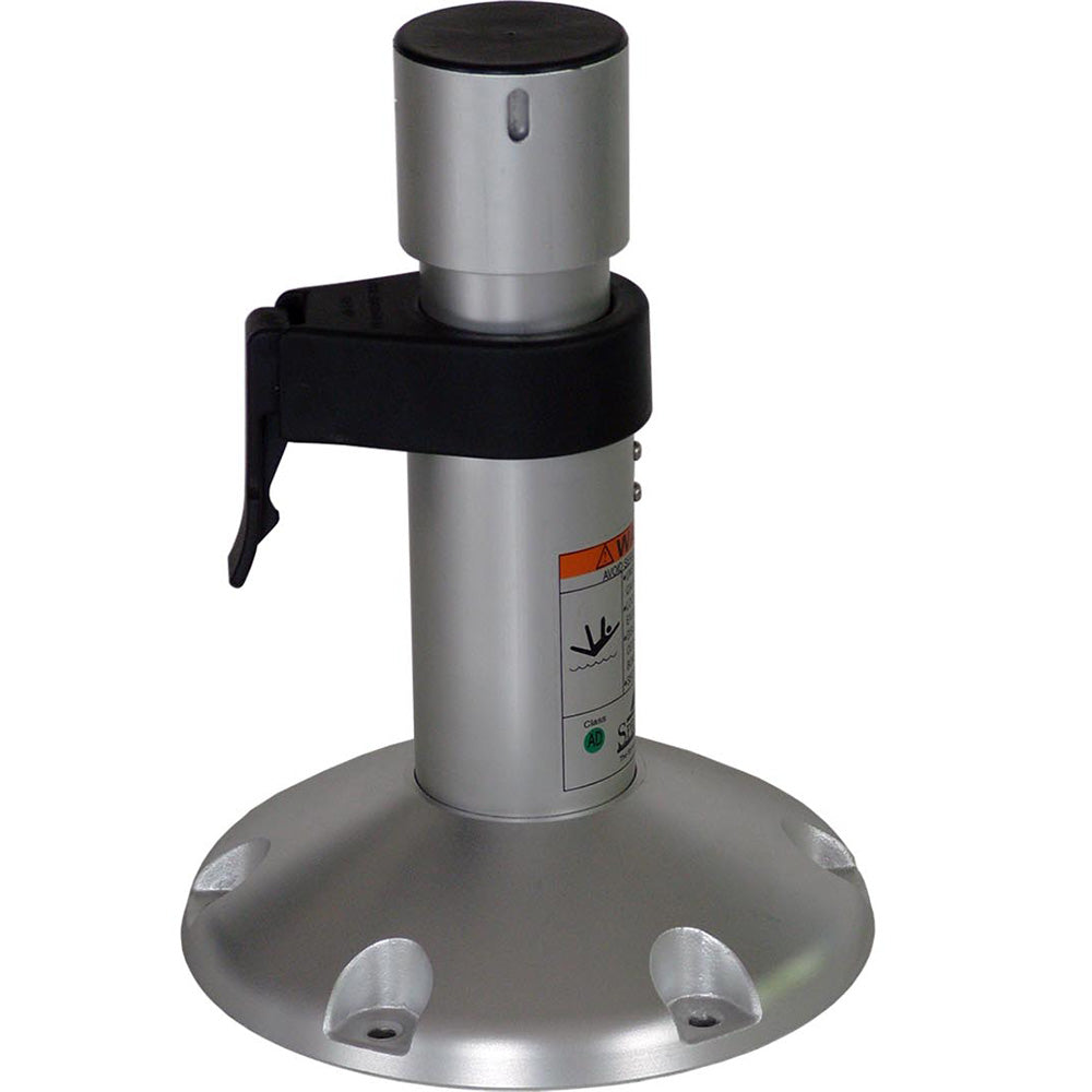Springfield Marine Second Generation Posi-Lock manual adjustable pedestal for seating, 2-7/8 inches, no swivel, black finish