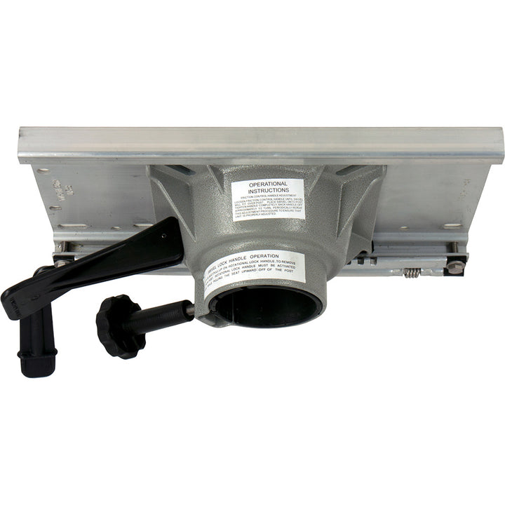 Springfield Marine Trac-Lock swivel and slide boat seat mount for 2-7/8 inch posts, non-locking, designed for marine seating.