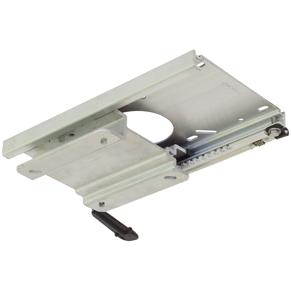 Springfield Marine Universal Trac-Lock Slide for seating, shown in a close-up view of the slide mechanism and mounting area.