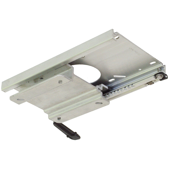 Springfield Marine Universal Trac-Lock Slide for seating, shown in a close-up view of the slide mechanism and mounting area.