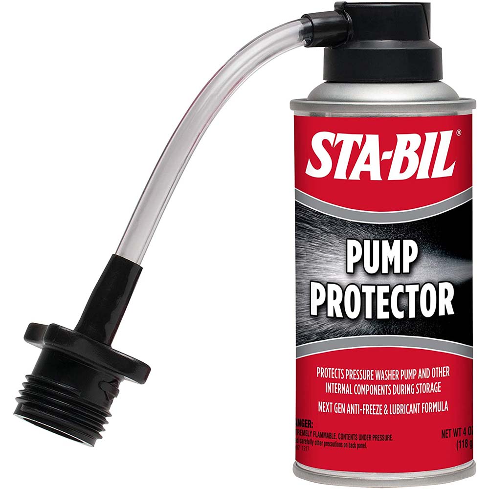 STA-BIL Pump Protector 4oz bottle, automotive fuel system accessory for preventing corrosion and fuel system damage.
