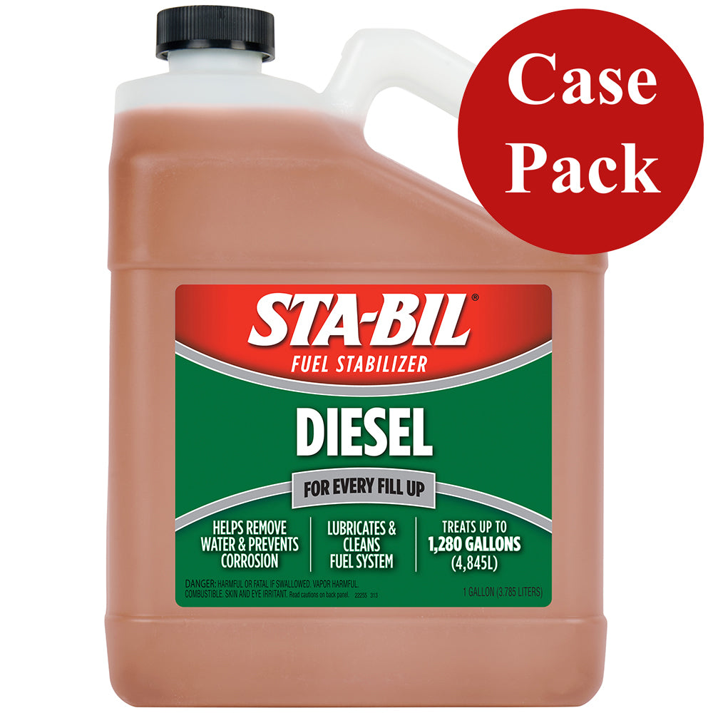 STA-BIL Diesel Formula Fuel Stabilizer and Performance Improver, 1-gallon bottles, case of 4, in a cleaning product container