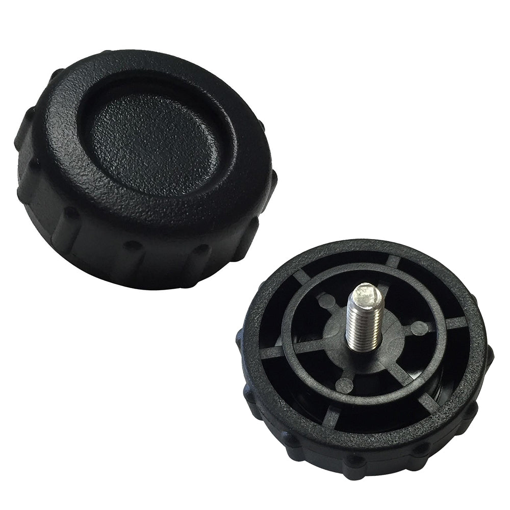 Standard Horizon black ABS plastic mounting knob for radio accessories, single, sturdy and easy to install.