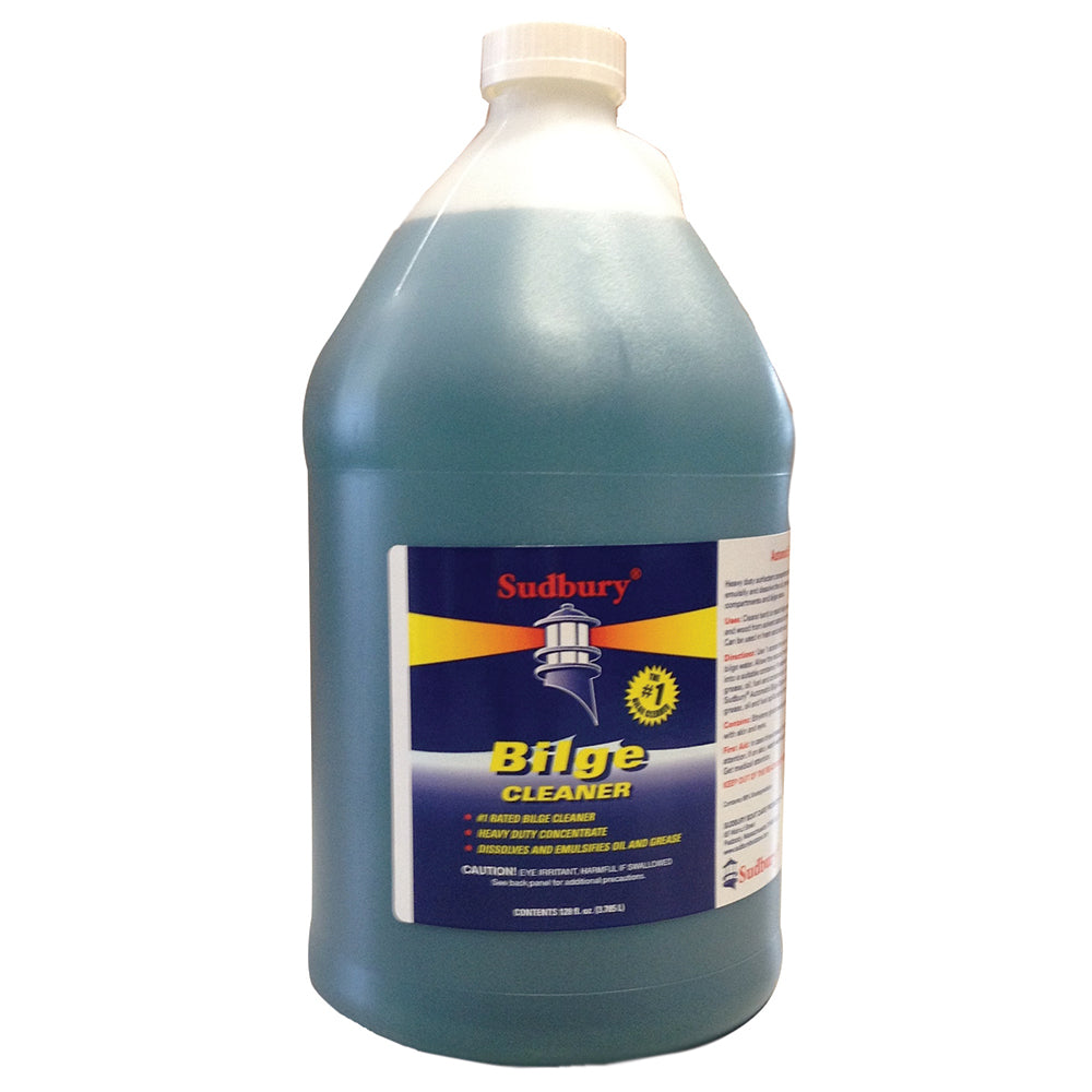 Sudbury Automatic Bilge Cleaner gallon container for cleaning boats and marine bilge areas.