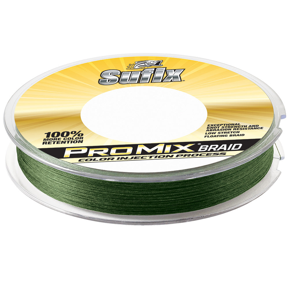 Sufix ProMix Braid fishing line in low-vis green, 15lb test, 300 yards, ideal for fishing lines and leaders.