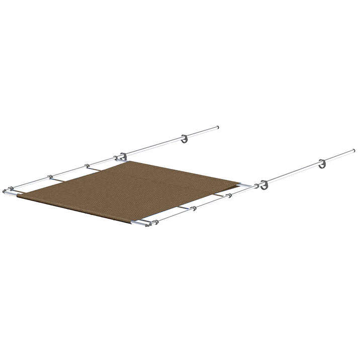 Store SureShade PTX Power Shade - 51" de large - Acier inoxydable - Toast