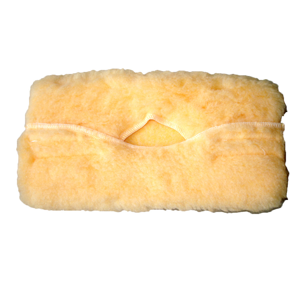 Swobbit Genuine Sheepskin Replacement Bonnet for cleaning, featuring soft sheepskin material for gentle car surface cleaning.
