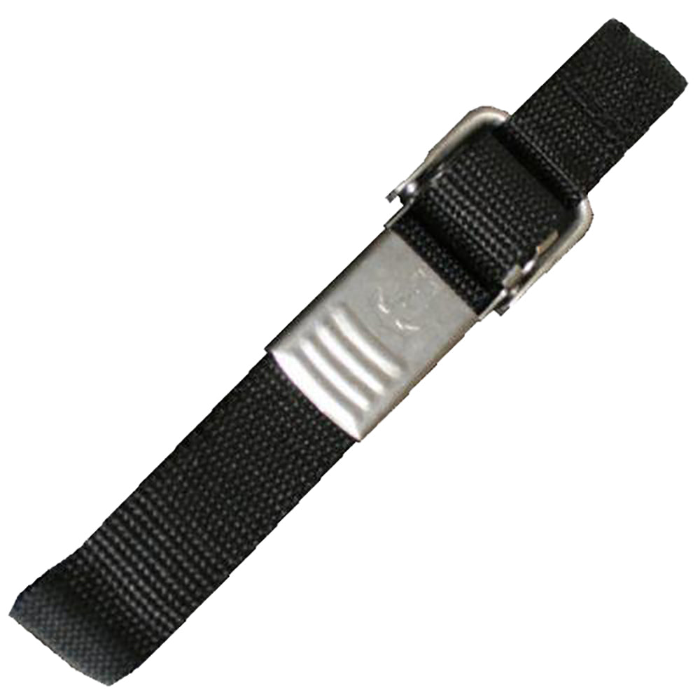 T-H Marine 42-inch battery strap with stainless steel buckle for secure battery management and durable fastening.