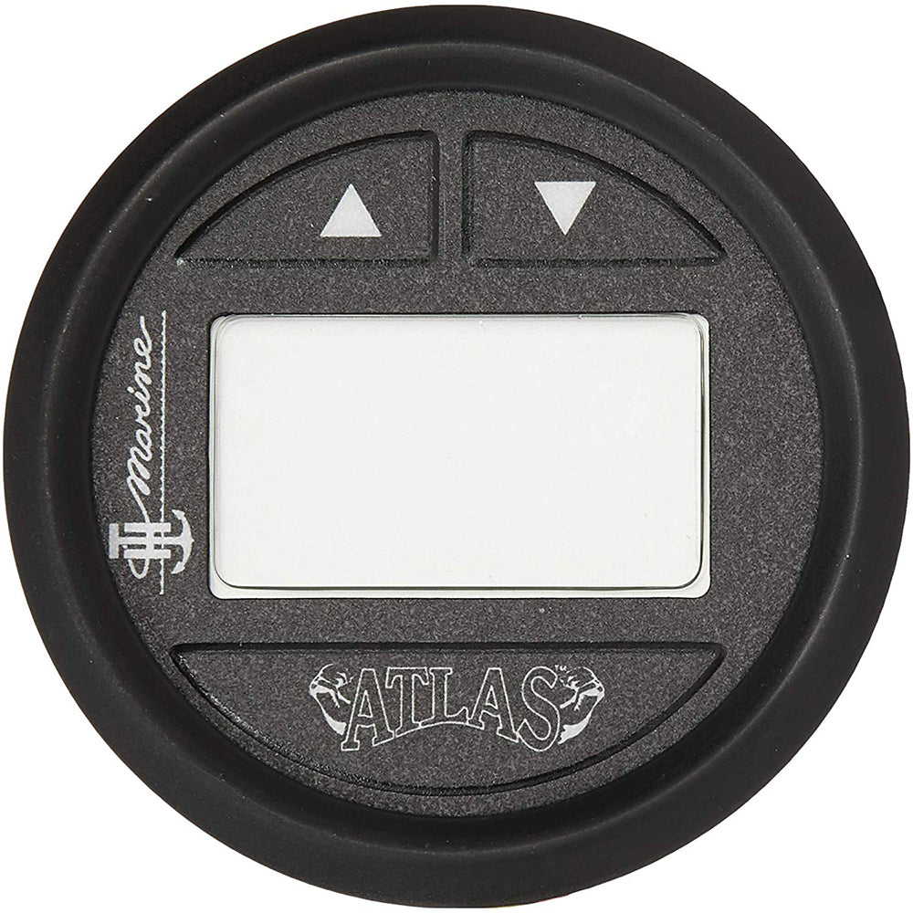 T-H Marine Atlas Hydraulic Gauge Kit with black bezel for 6, 10, 12, or 14-inch Atlas Jack Plates, showing gauges mounted on the jack plate
