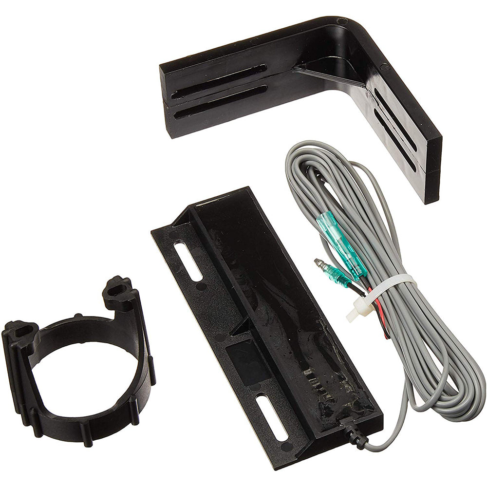 T-H Marine Atlas hydraulic gauge kit with stainless steel bezel mounted on a boat jack plate for 6, 10, 12, or 14-inch Atlas jack plates.