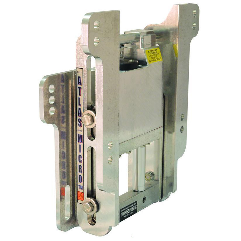 T-H Marine Atlas Micro Jacker small hydraulic outboard jack plate, 4-inch for outboard motors, in black with control knob.