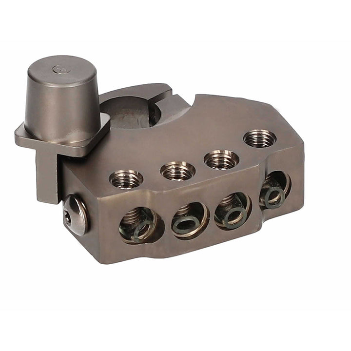 T-Spec 8-position battery terminal busbar for positive and negative connections, made of durable connectors and insulators.